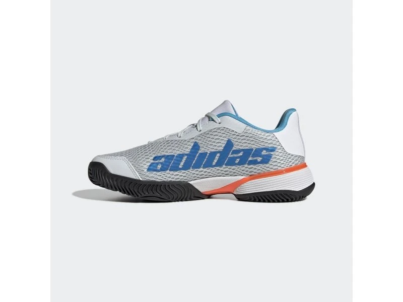 Adidas Adidas Barricade Junior Tennis Shoe- Grey/White/Blue 7 Adidas Adidas Barricade Junior Tennis Shoe- Grey/White/Blue - Image 6