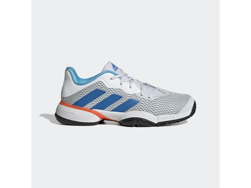 Adidas Adidas Barricade Junior Tennis Shoe- Grey/White/Blue 2 Adidas Adidas Barricade Junior Tennis Shoe- Grey/White/Blue