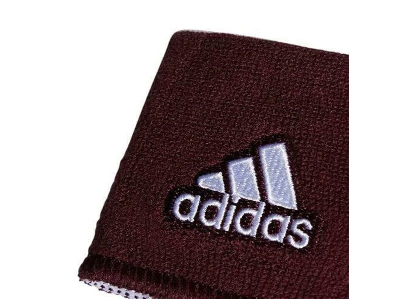 Adidas Adidas Interval Reversible Wristband Maroon/White 4 Adidas Adidas Interval Reversible Wristband Maroon/White - Image 2