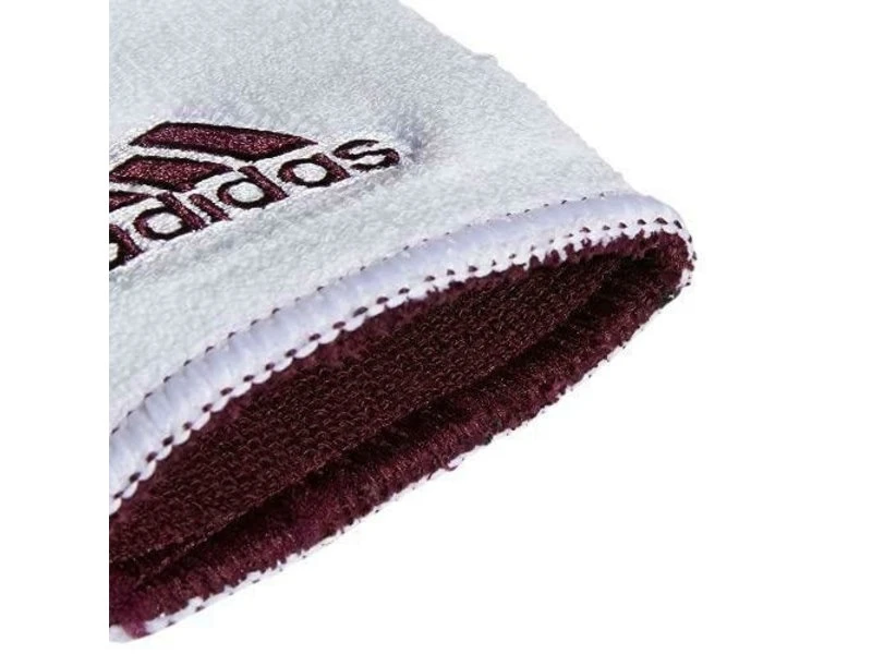 Adidas Adidas Interval Reversible Wristband Maroon/White 6 Adidas Adidas Interval Reversible Wristband Maroon/White - Image 4
