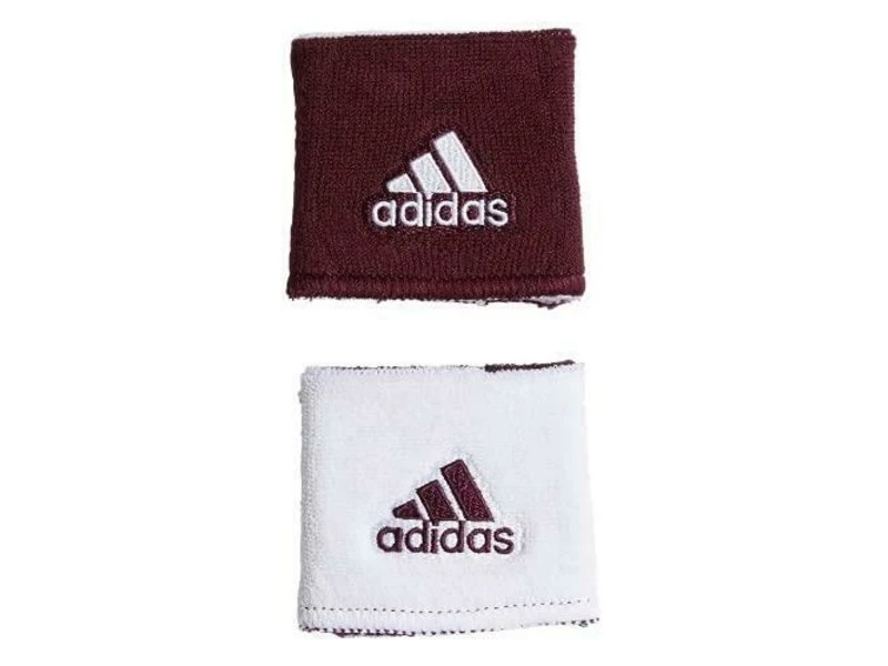 Adidas Adidas Interval Reversible Wristband Maroon/White 3 Adidas Adidas Interval Reversible Wristband Maroon/White