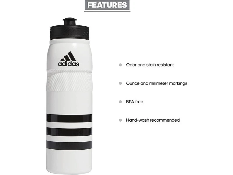 Adidas Stadium 750 Water Bottle White/Black 4 Adidas Stadium 750 Water Bottle White/Black - Image 2