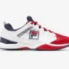 Fila Speedserve Men's Tennis Shoe White/Red/Navy -Professional Sports Store fila speedserve mens tennis shoe white red navy